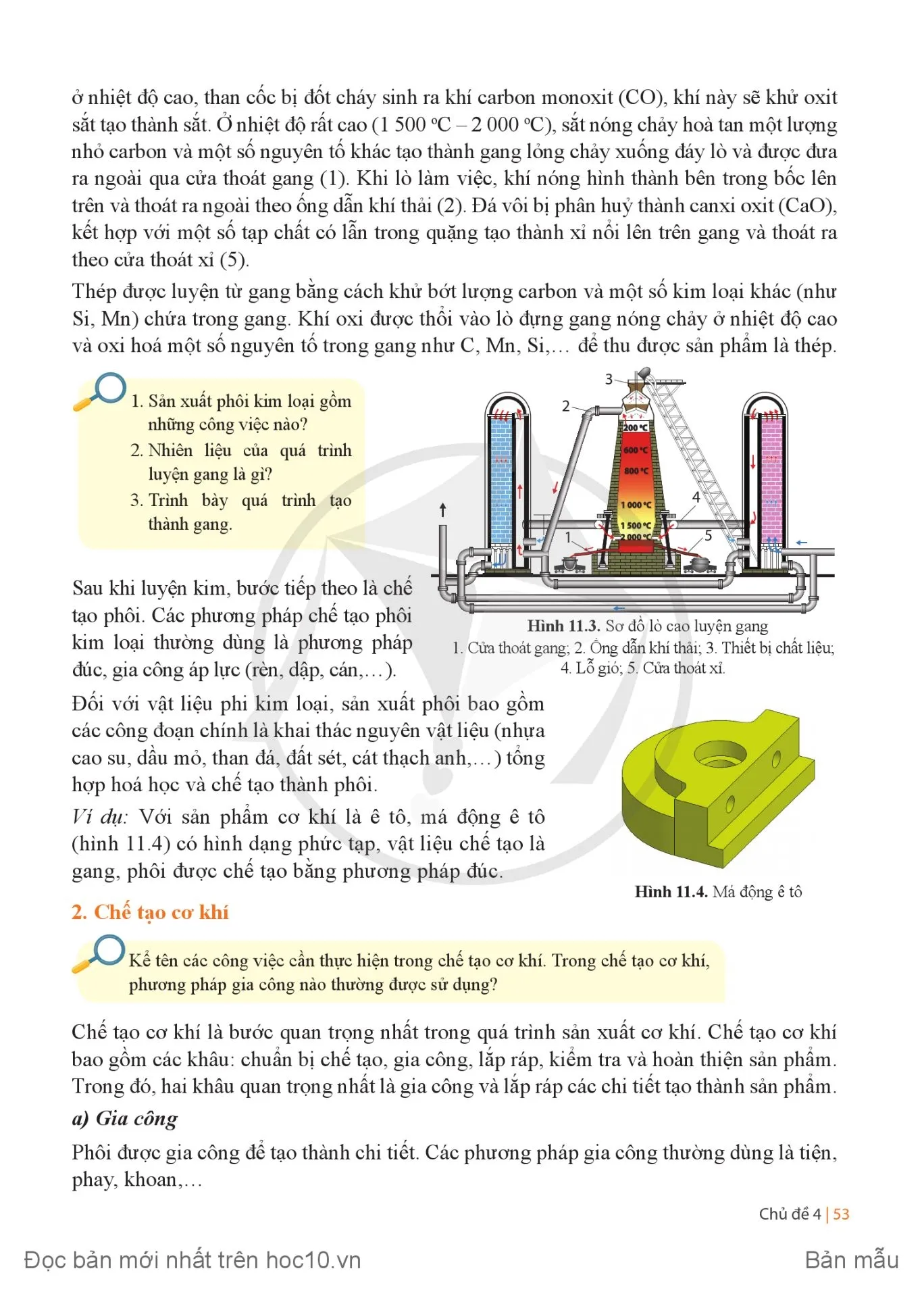 Bài 11 Quá trình sản xuất cơ khí