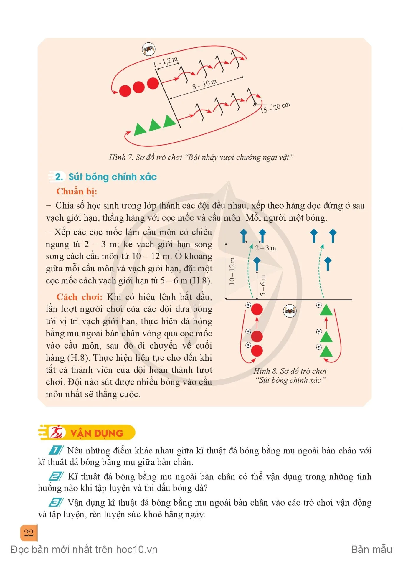 Bài 2. Kĩ thuật đá bóng bằng mu ngoài bàn chân