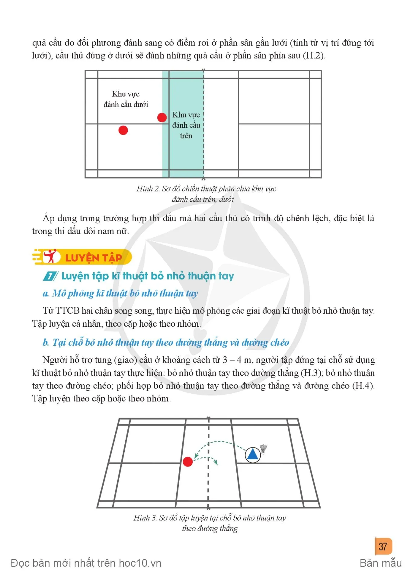 Bài 1. Kĩ thuật bỏ nhỏ thuận tay và chiến thuật phân chia khu vực trên, dưới