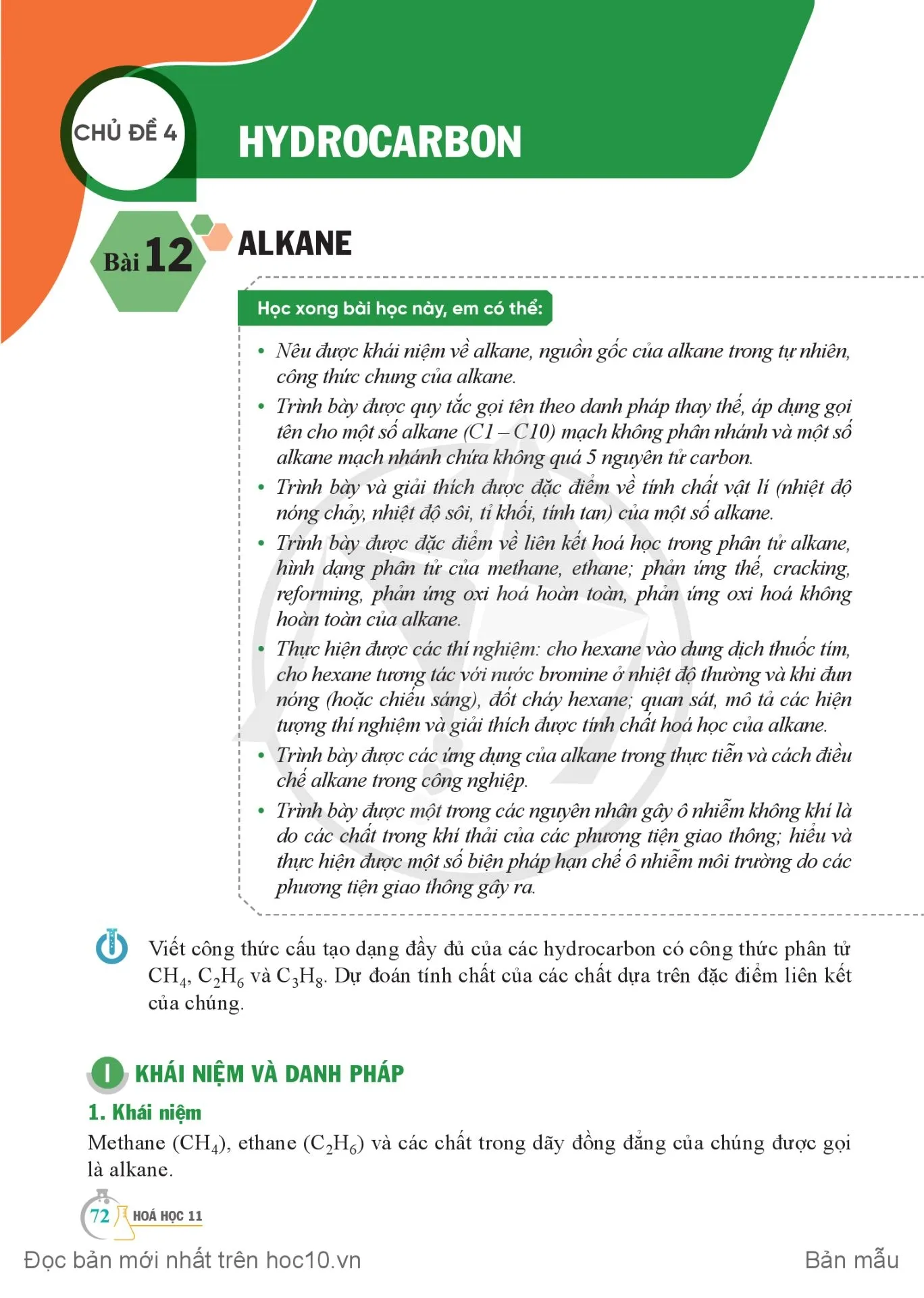 Bài 12. Alkane.....