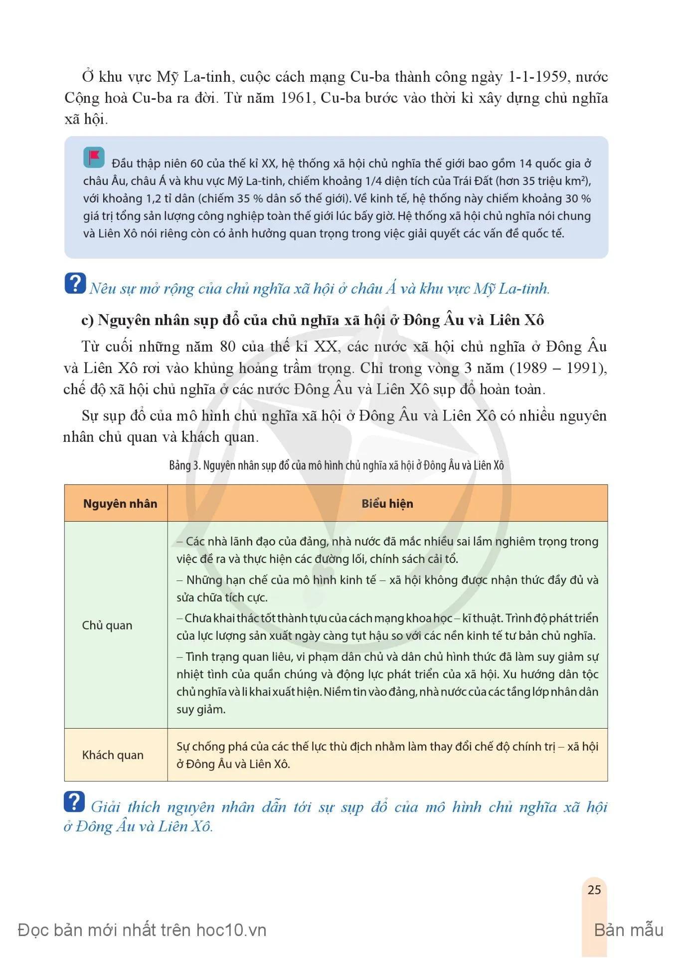 Bài 4. Sự phát triển của chủ nghĩa xã hội từ sau Chiến tranh thế giới thứ hai đến nay