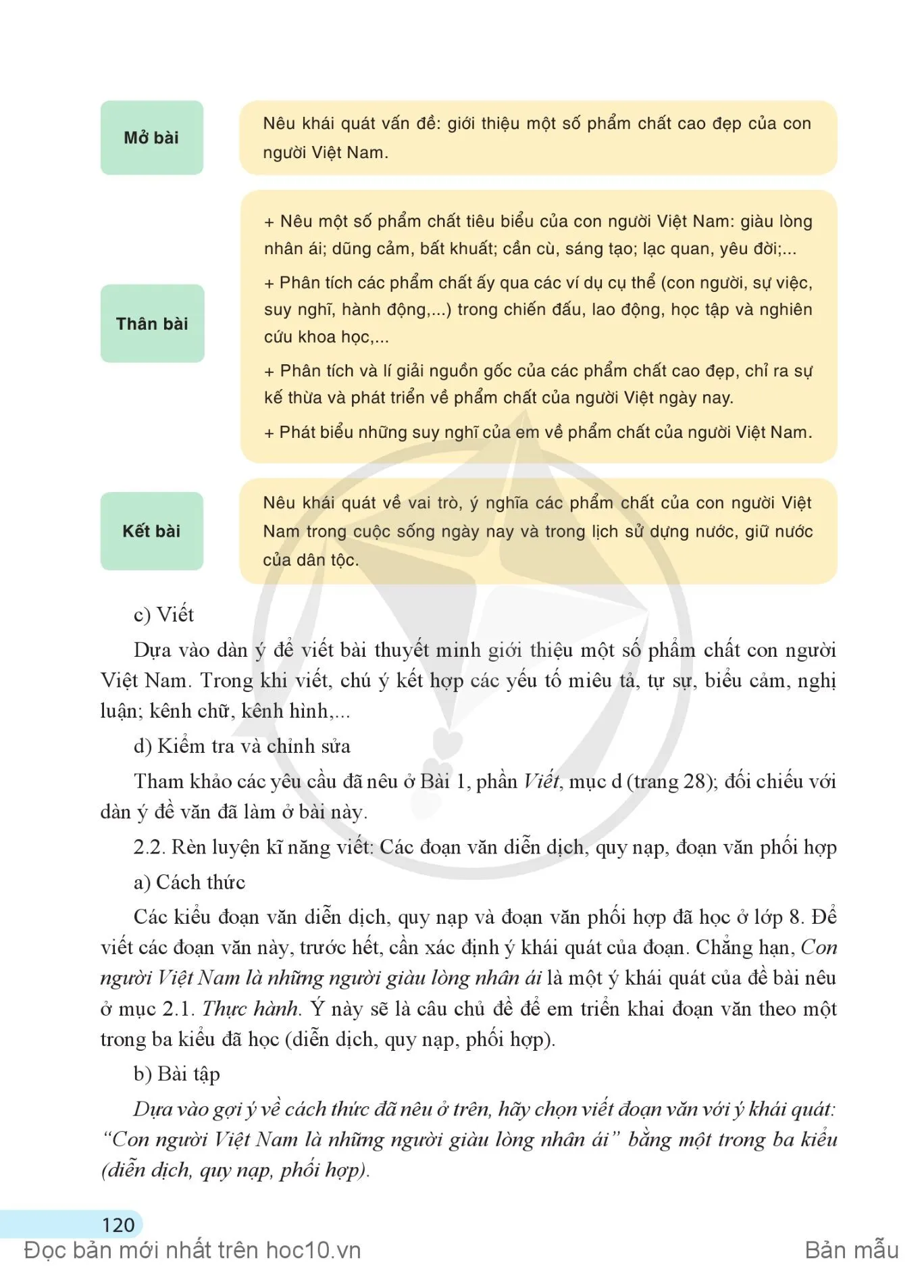 Viết: Viết bài thuyết minh tổng hợp