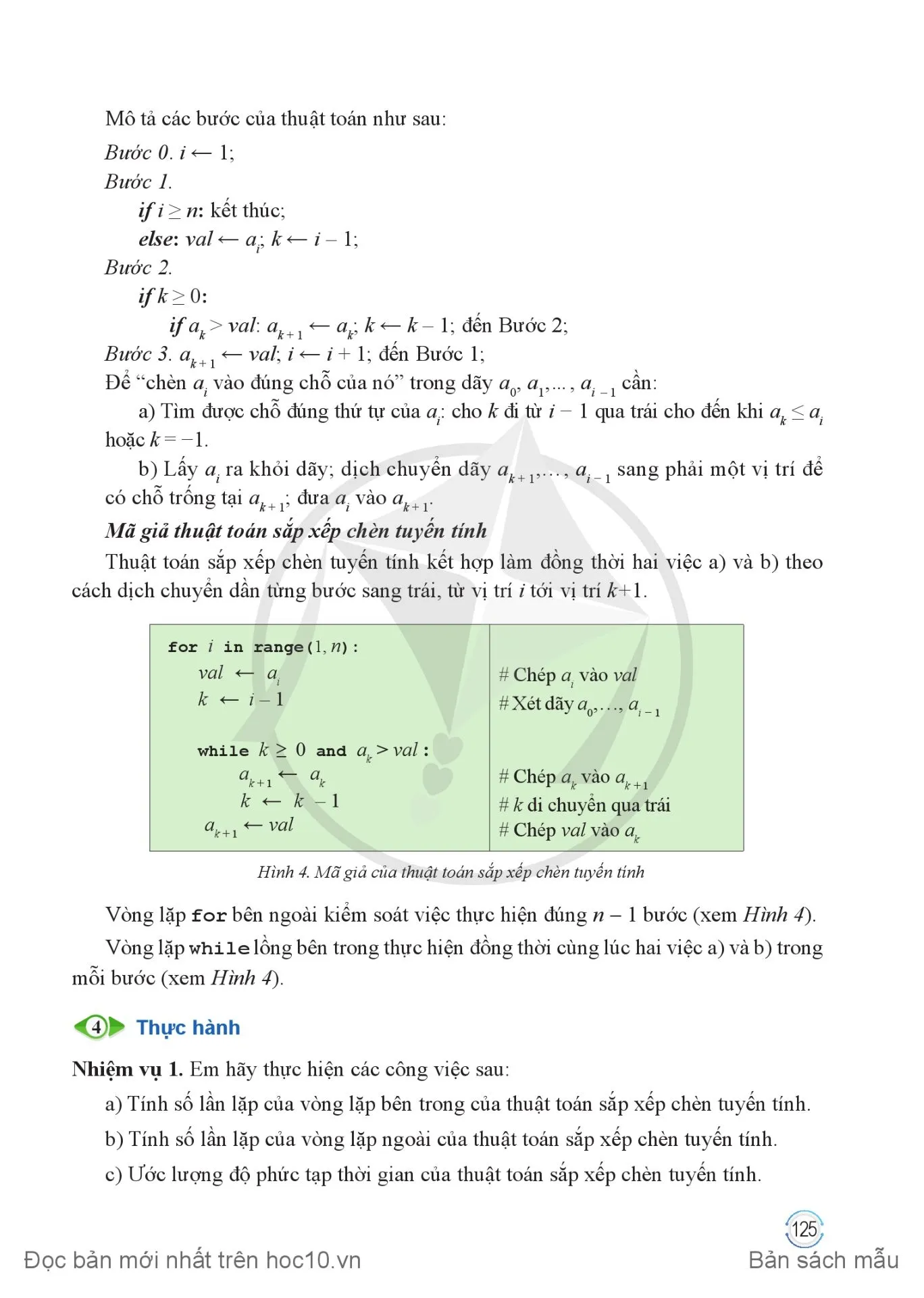 Bài 8. Lập trình một số thuật toán sắp xếp