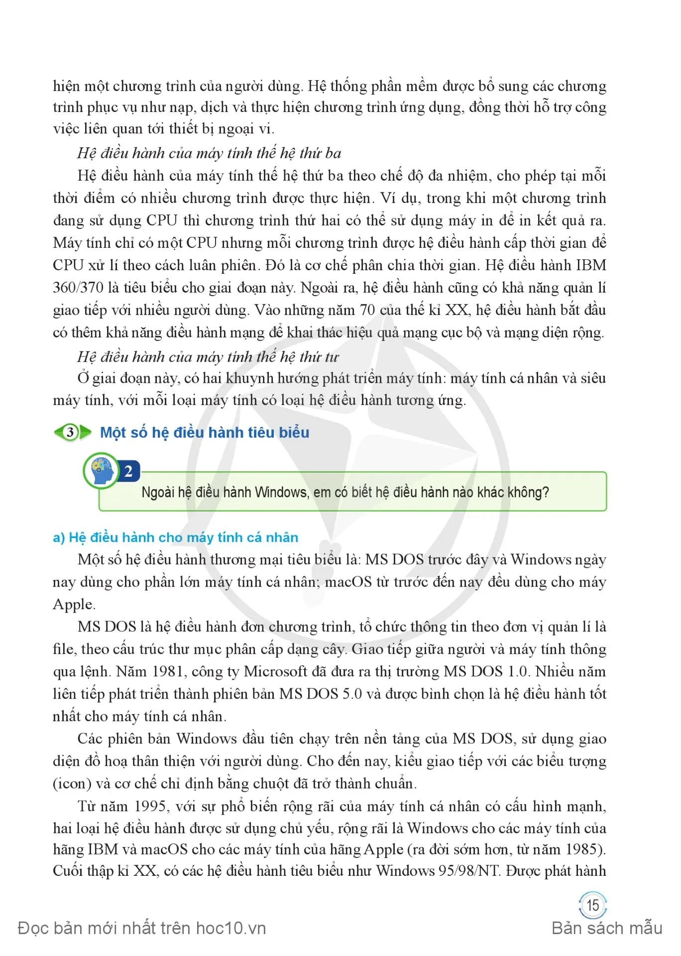 Bài 3. Khái quát về hệ điều hành