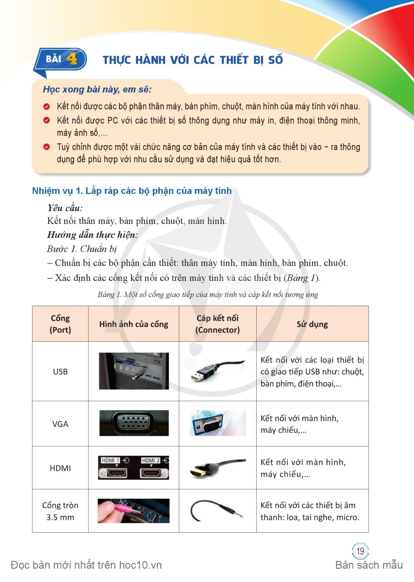 Bài 4. Thực hành với các thiết bị số