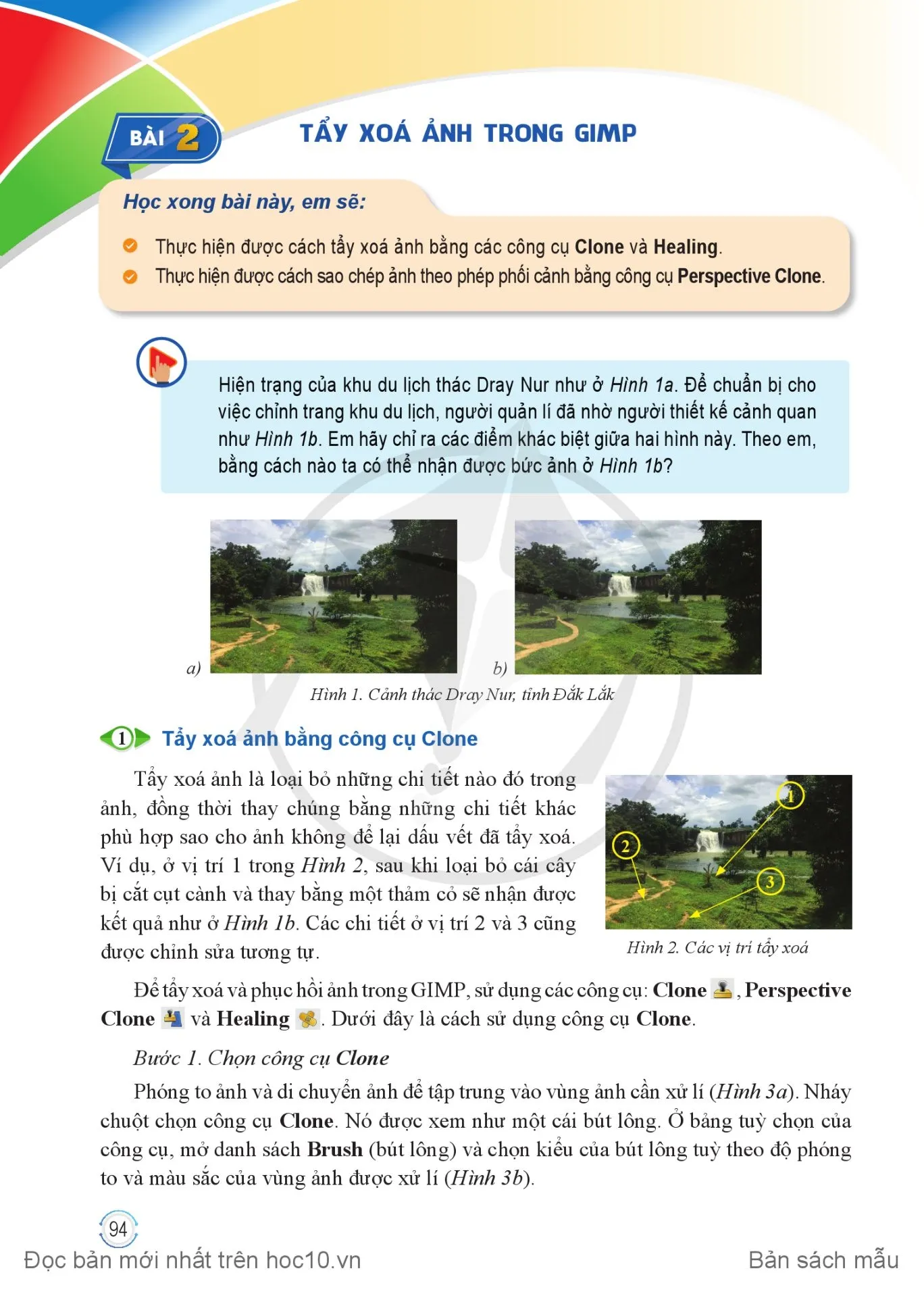 Bài 1. Một số thao tác chỉnh sửa ảnh và hỗ trợ chỉnh sửa ảnh trong phần mềm GIMP