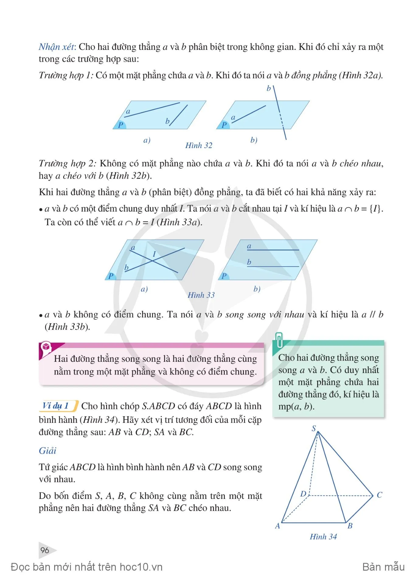 §2. Hai đường thẳng song song trong không gian