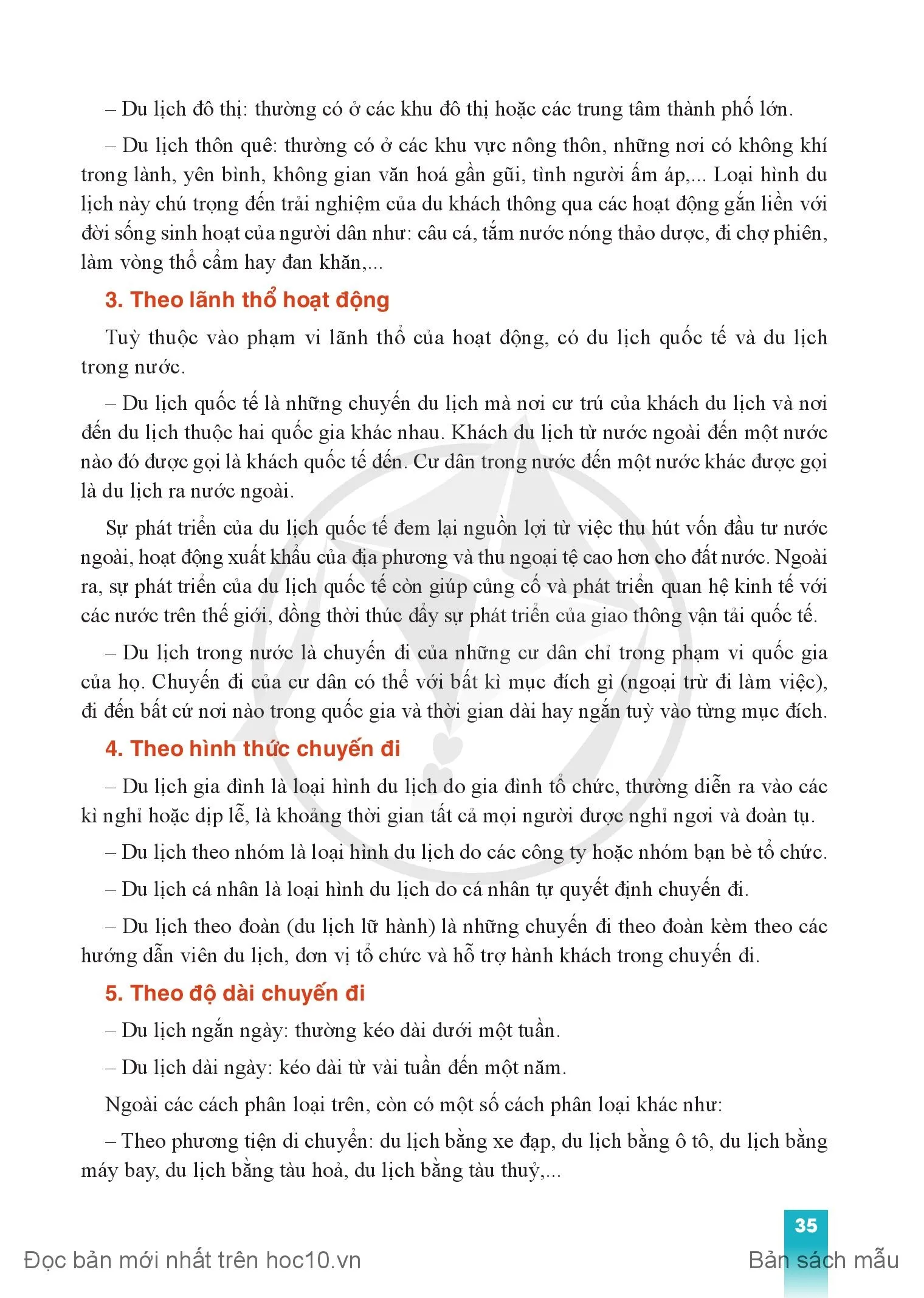 Chuyên đề 2. Một số vấn đề về du lịch thế giới