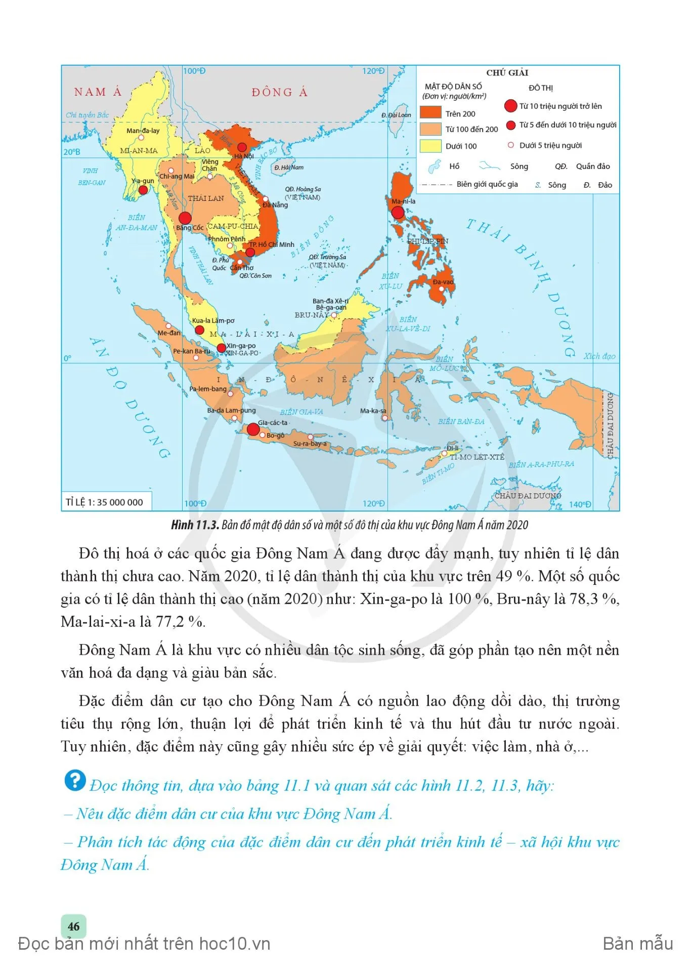 Bài 11. Vị trí địa lí, điều kiện tự nhiên, dân cư, xã hội và kinh tế khu vực Đông Nam Á