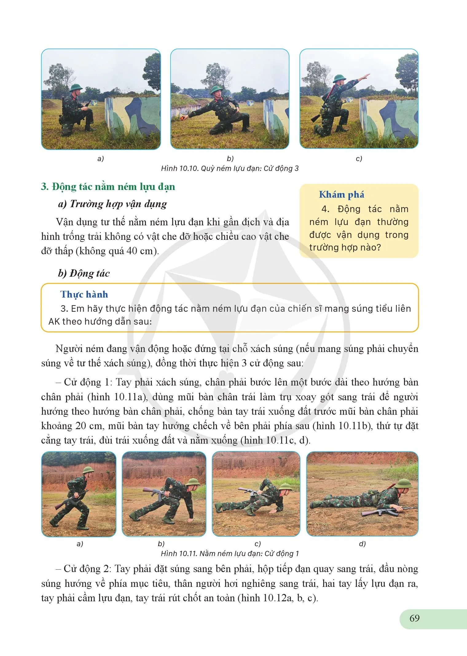Bài 10. Kĩ thuật sử dụng lựu đạn