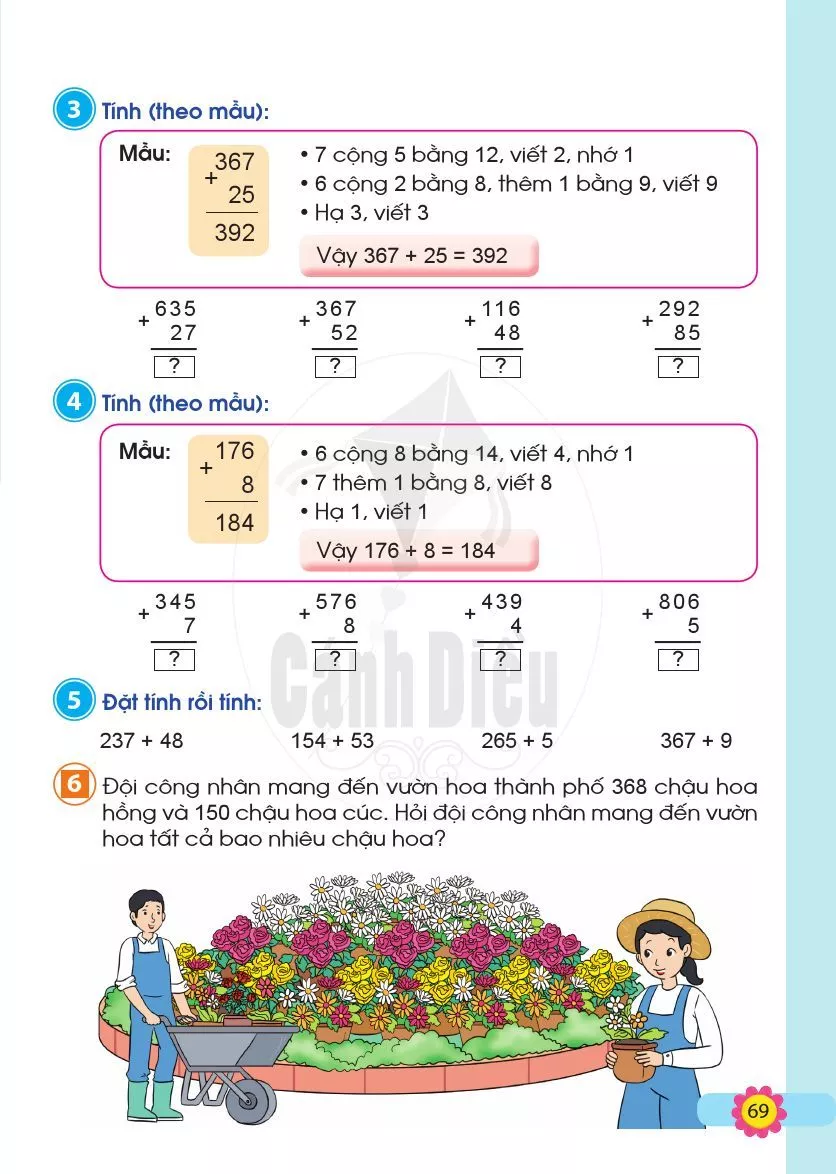 • Phép cộng (có nhớ) trong phạm vi 1000 