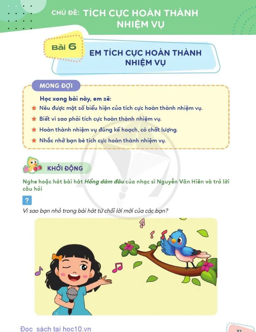 Bài 6. Em tích cực hoàn thành nhiệm vụ