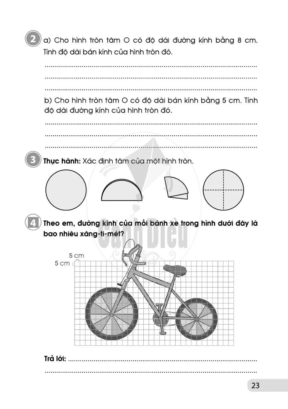 Bài 67. Hình tròn, tâm, đường kính bản kính