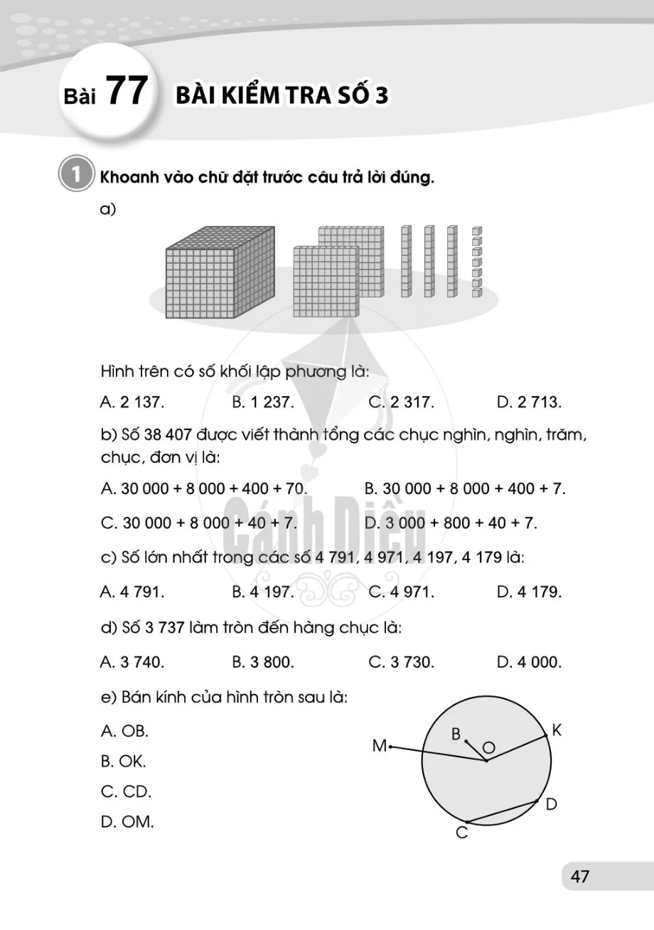 Bài 77. Bài kiểm tra số 3