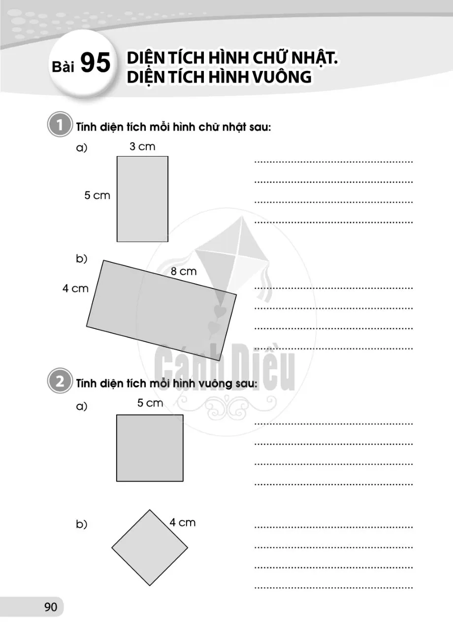 Bài 94. Đơn vị đo diện tích Xăng-ti-mét vuông