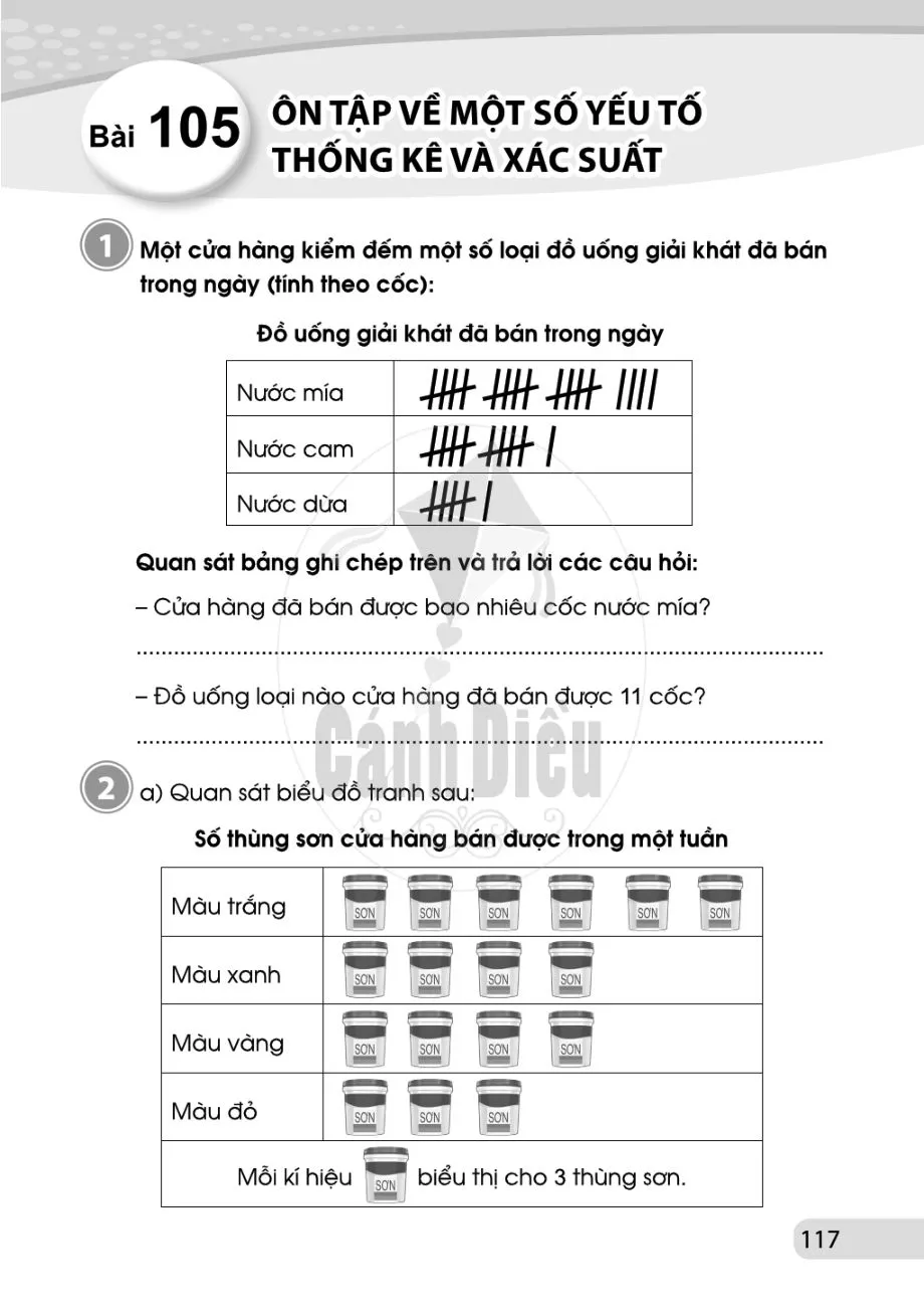 Bài 105. Ôn tập về một số yếu tố thống kê và xác suất