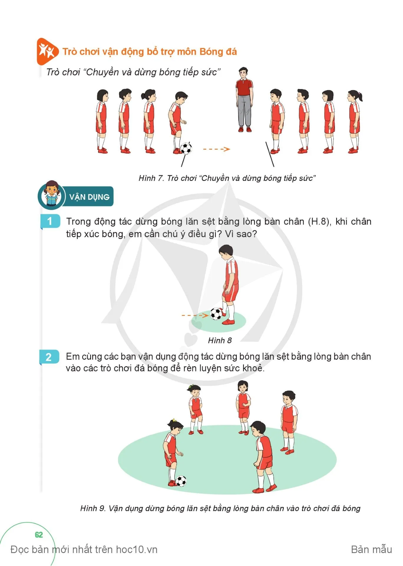 Bài 2. Động tác dừng bóng lăn sệt bằng lòng bàn chân