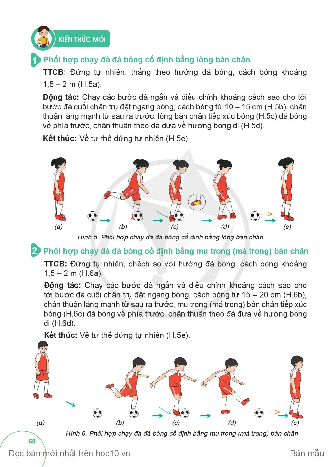 Bài 4. Phối hợp chạy đà đá bóng cố định