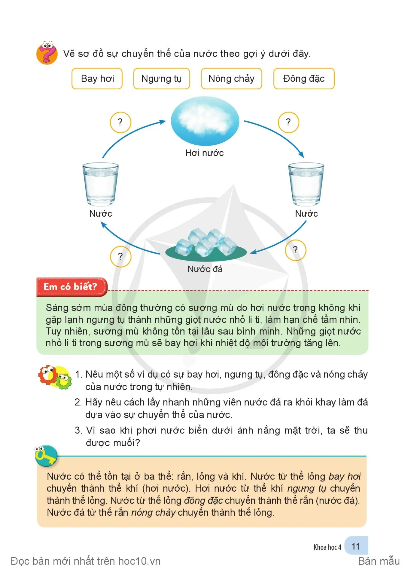 Bài 2. Sự chuyển thể của nước.