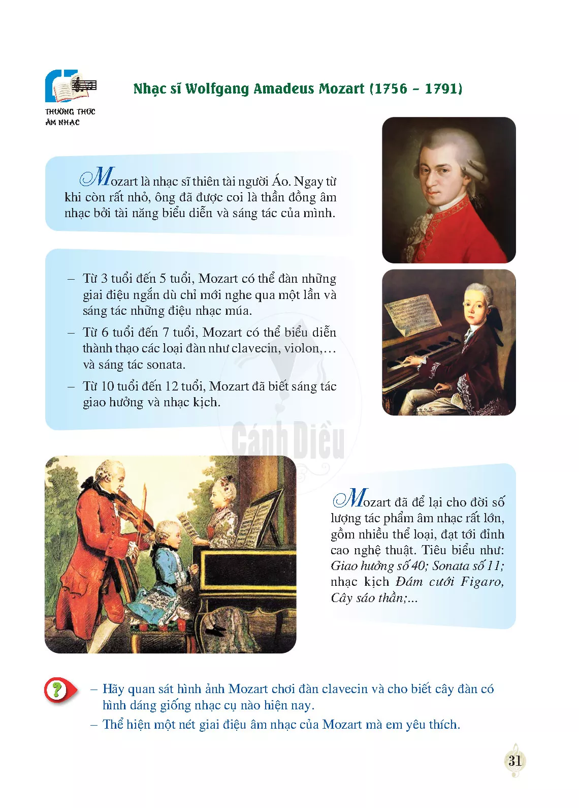 Thường thức âm nhạc: Nhạc sĩ Wolfgang Amadeus Mozart 
