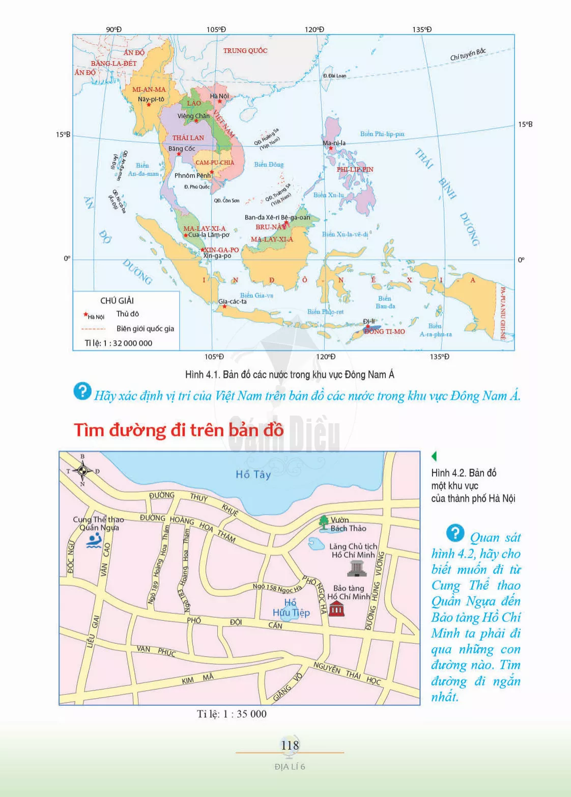 Bài 4. Thực hành: Đọc bản đồ. Xác định vị trí của đối tượng địa lí trên bản đồ. Tìm đường đi trên bản đồ