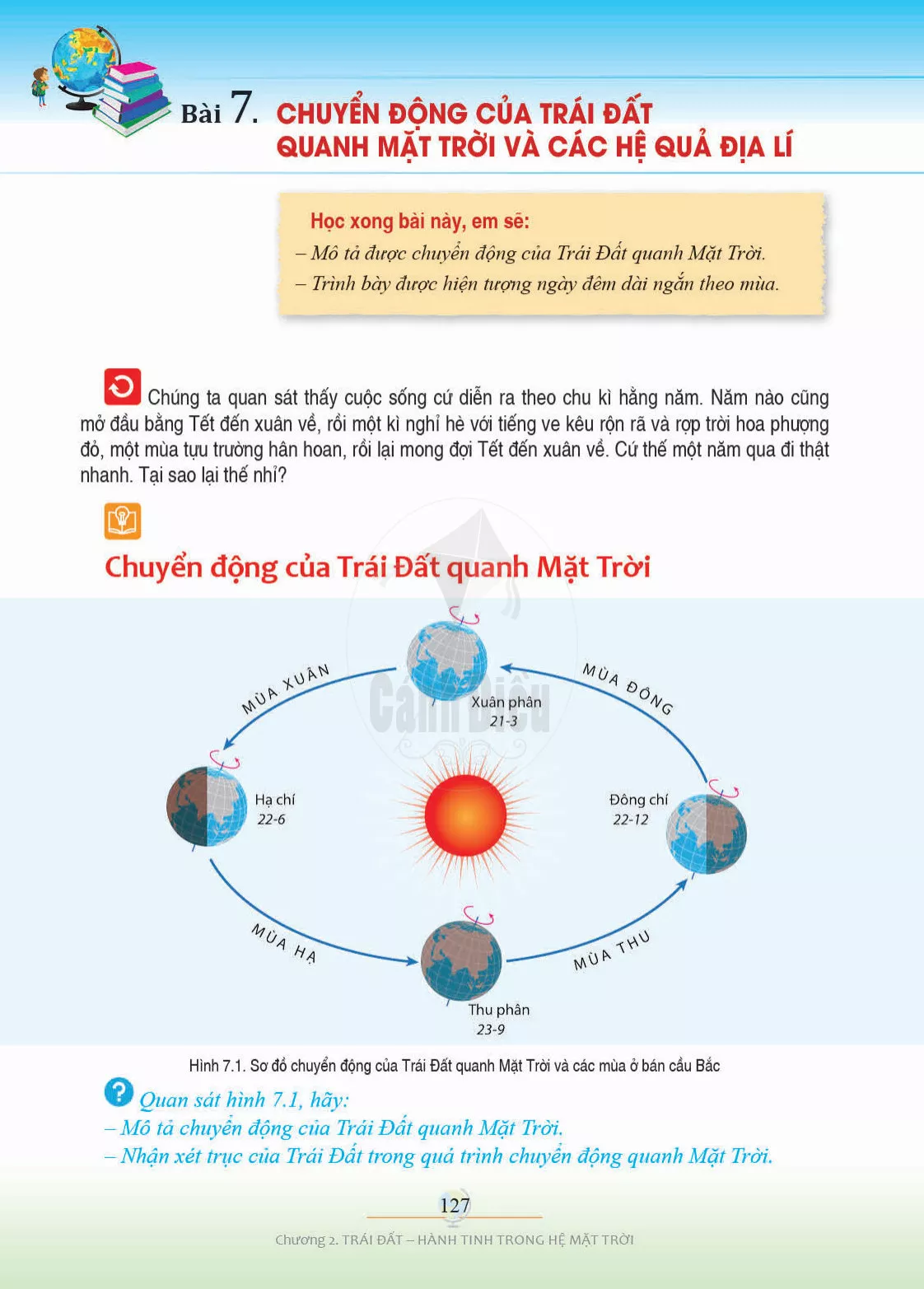 Bài 7. Chuyển động của Trái Đất quanh Mặt Trời và các hệ quả địa lí