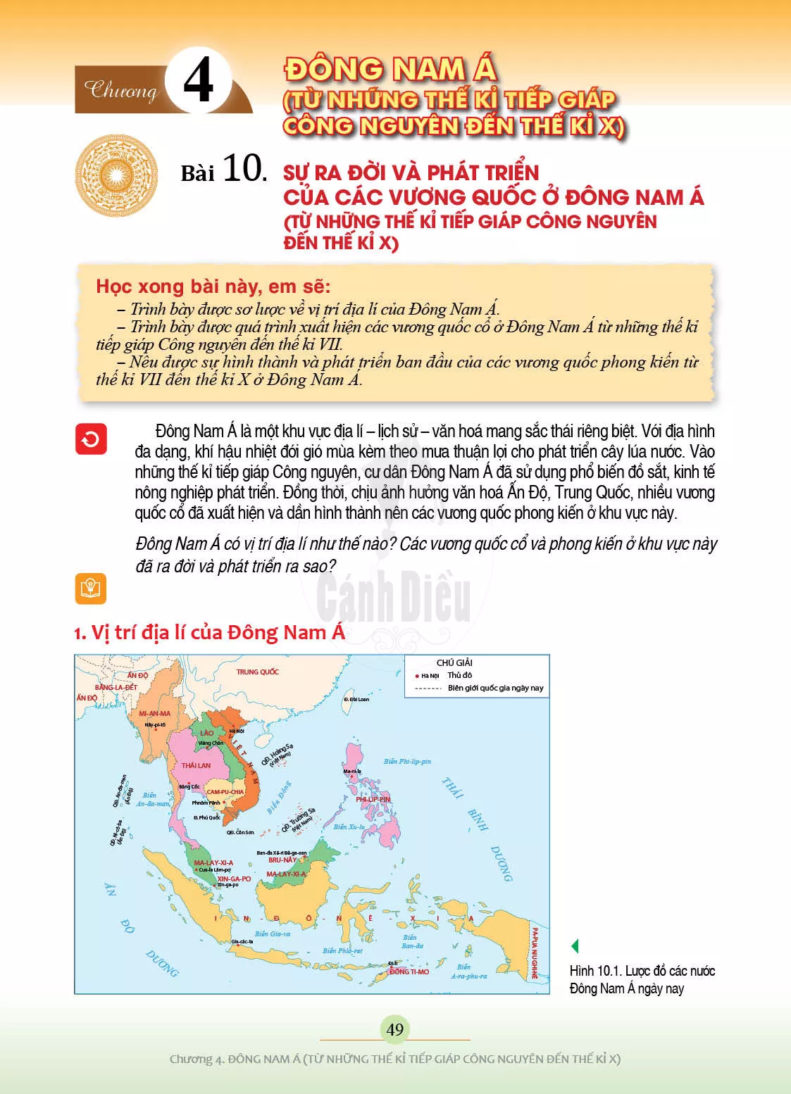Bài 10. Sự ra đời và phát triển của các vương quốc ở Đông Nam Á (từ những thể kỉ tiếp giáp Công nguyên đến thế kỉ X)