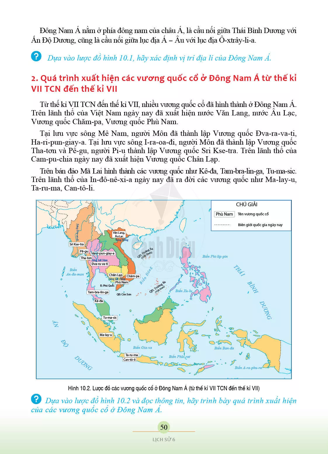 Bài 10. Sự ra đời và phát triển của các vương quốc ở Đông Nam Á (từ những thể kỉ tiếp giáp Công nguyên đến thế kỉ X)
