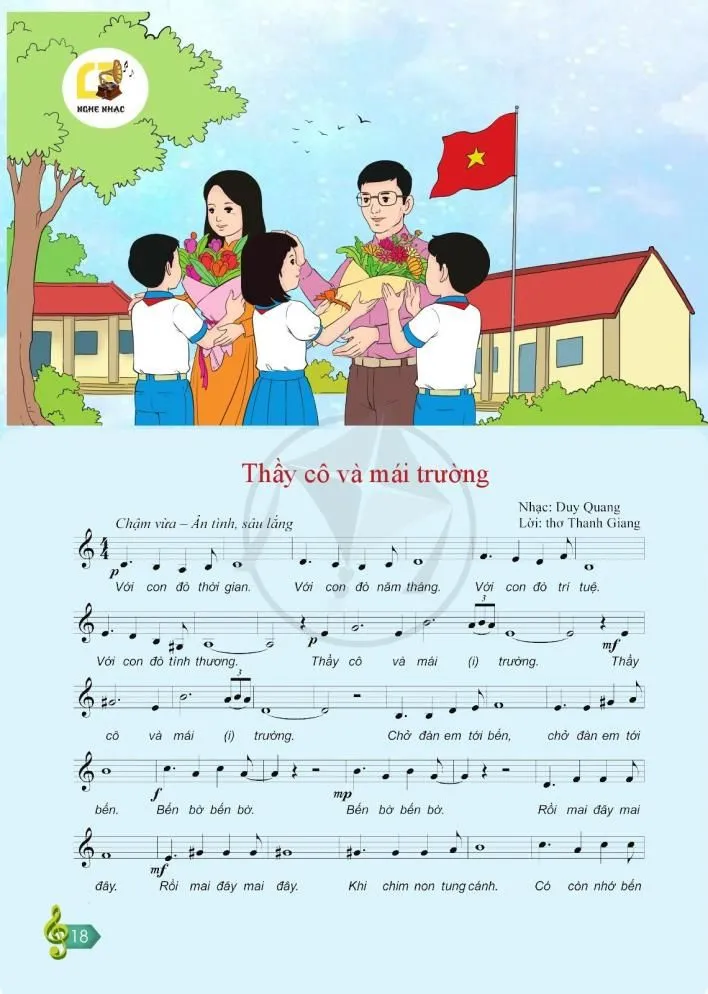 Nghe nhạc: Bài hát Thầy cô và mái trường