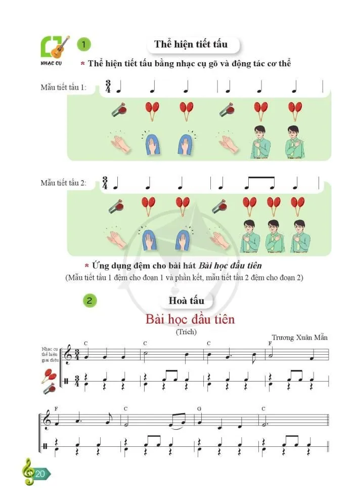 Đọc nhạc: Luyện đọc quãng theo mẫu; Bài đọc nhạc số 3