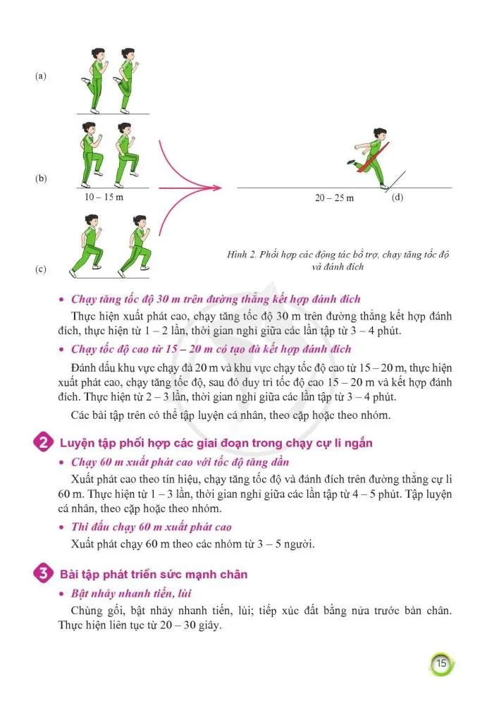 Bài 3. Phối hợp các giai đoạn trong chạy cự li ngắn (60 m)