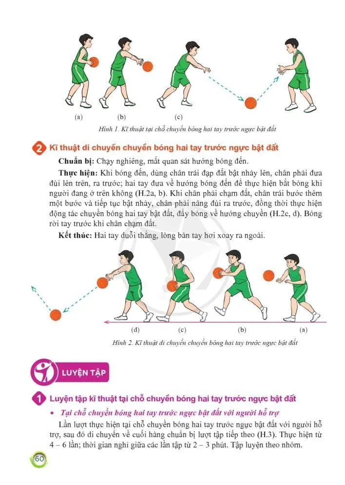 Bài 3. Kĩ thuật chuyền bóng hai tay trước ngực bật đất 