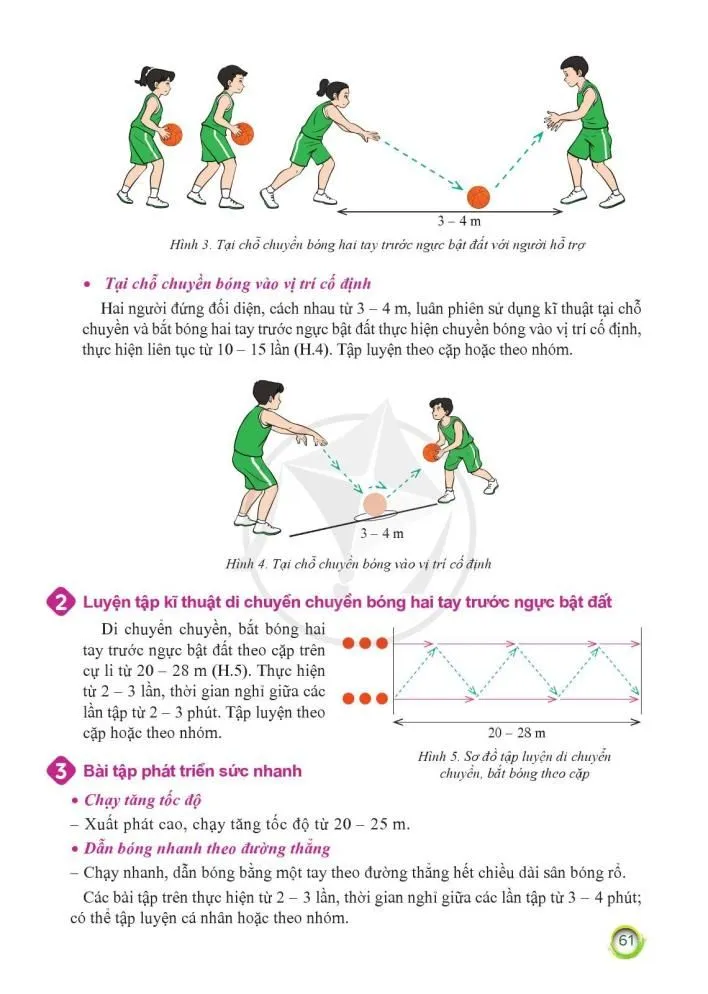Bài 3. Kĩ thuật chuyền bóng hai tay trước ngực bật đất 