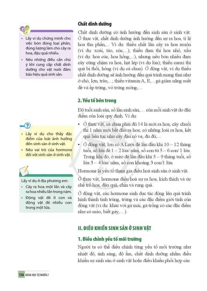 34. Các yếu tố ảnh hưởng đến sinh sản và điều khiển sinh sản ở sinh vật