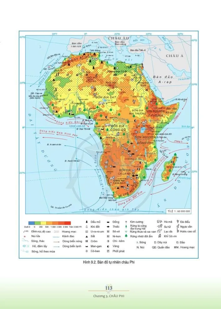Bài 9. Vị trí địa lí, phạm vi và đặc điểm tự nhiên châu Phi