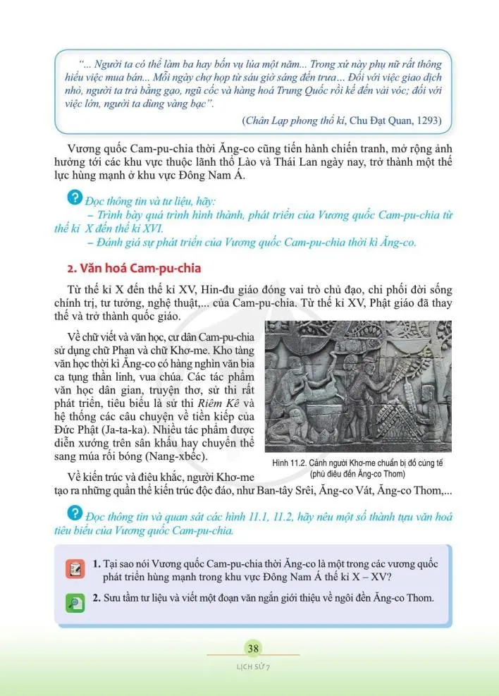 Bài 11. Vương quốc Cam-pu-chia