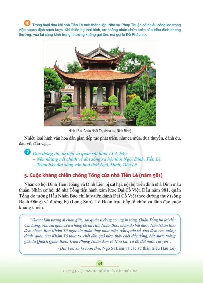 Bài 13. Công cuộc xây dựng đất nước thời Ngô, Đinh, Tiền Lê (939 – 1009)