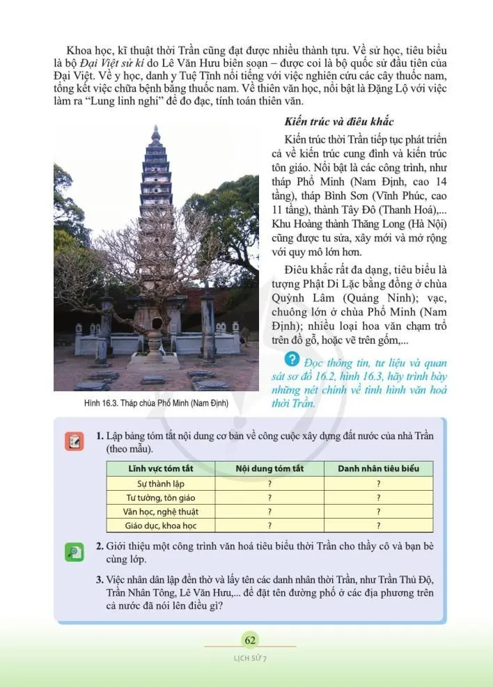 Bài 16. Công cuộc xây dựng đất nước thời Trần (1226 – 1400)