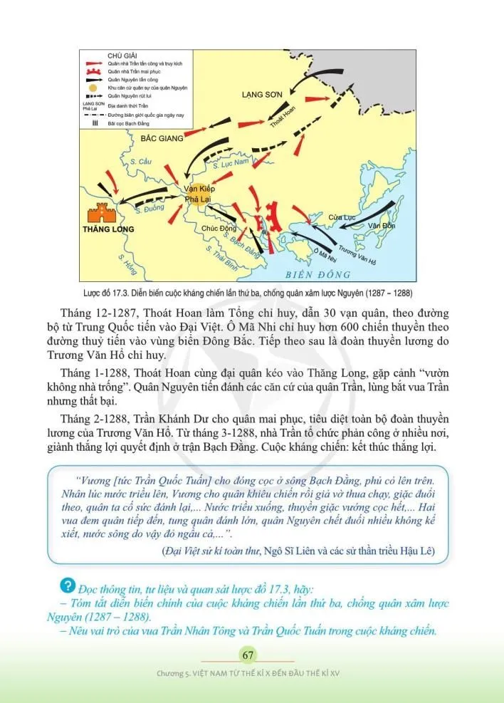 Bài 17. Ba lần kháng chiến chống xâm lược Mông – Nguyên của nhà Trần (thế kỉ XIII)
