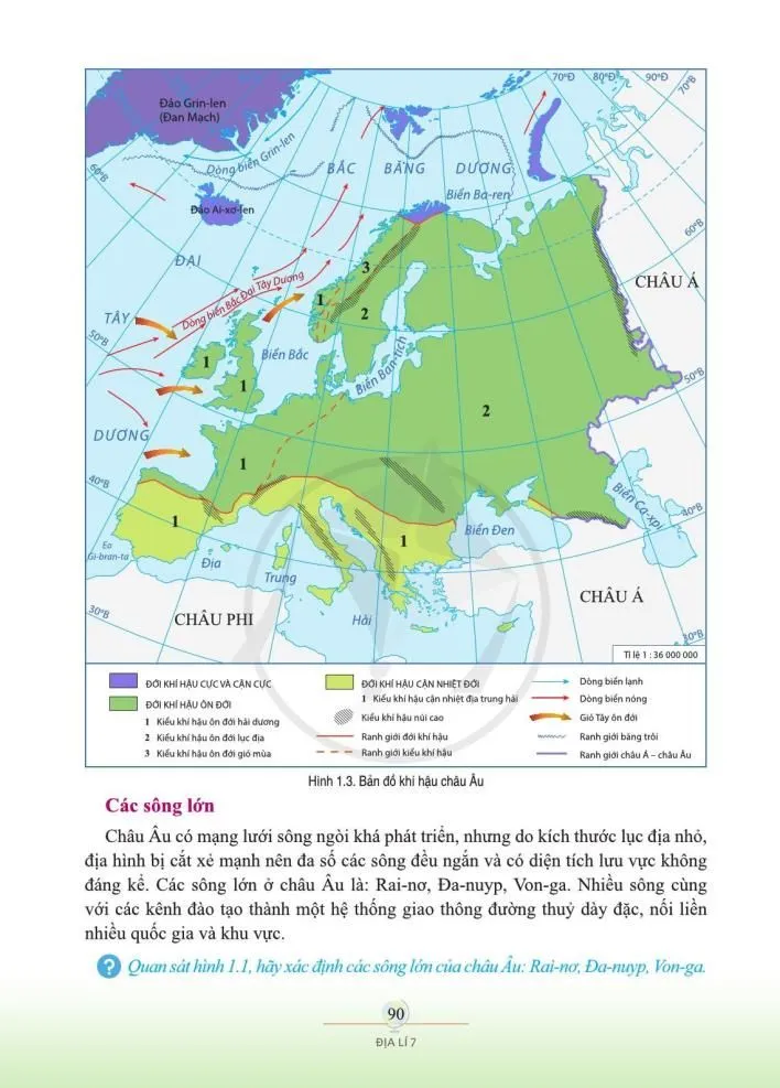 Bài 1. Vị trí địa lí, phạm vi và đặc điểm tự nhiên châu Âu