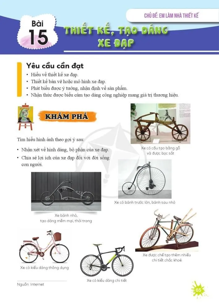 Bài 15: Thiết kế, tạo dáng xe đạp