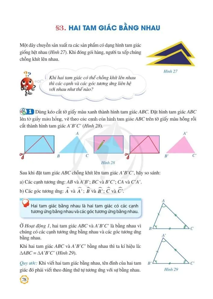 §3. Hai tam giác bằng nhau