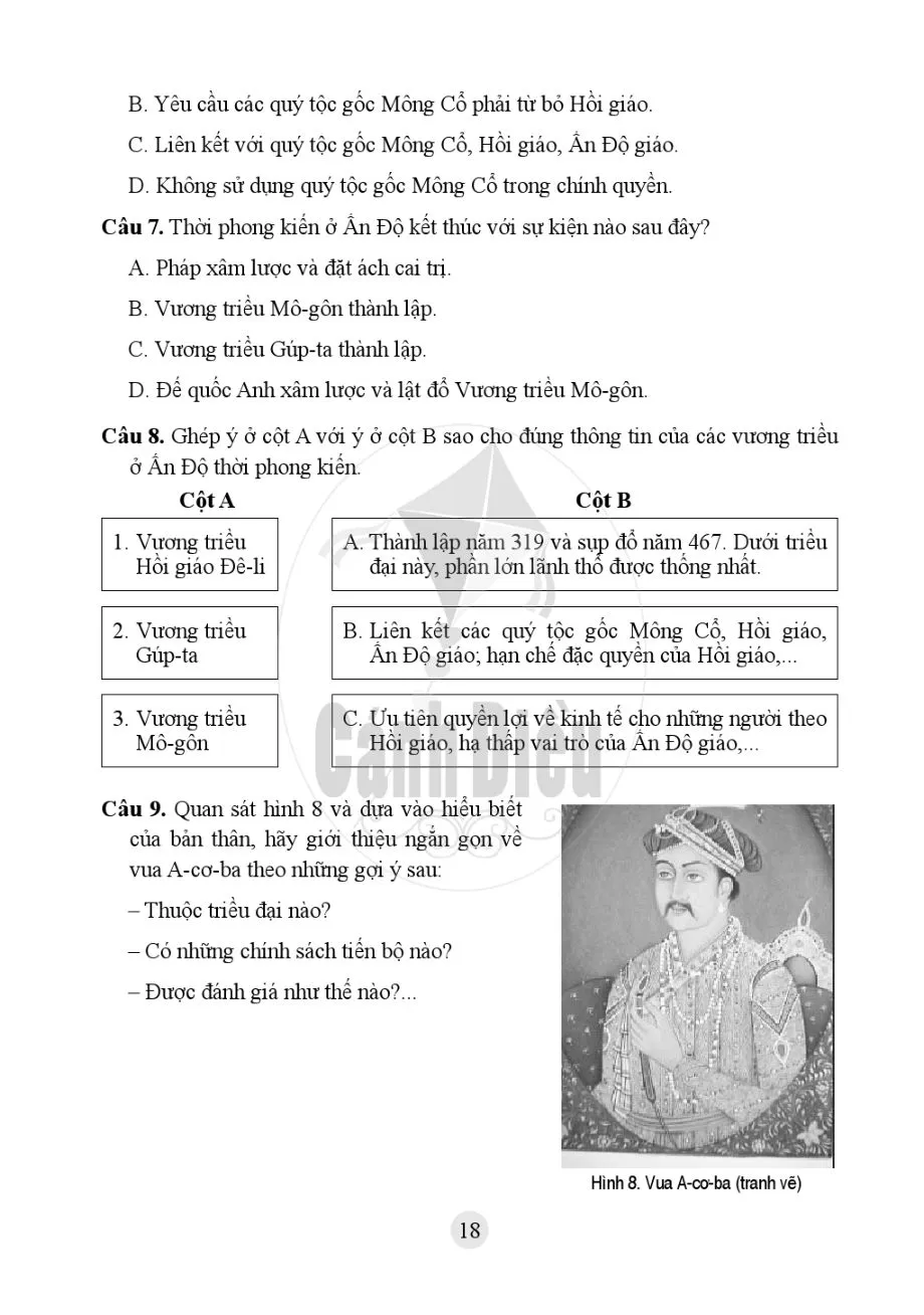 Bài 8. Khái quát lịch sử Ấn Độ thời phong kiến