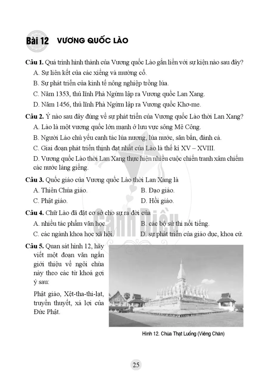 Bài 12. Vương quốc Lào