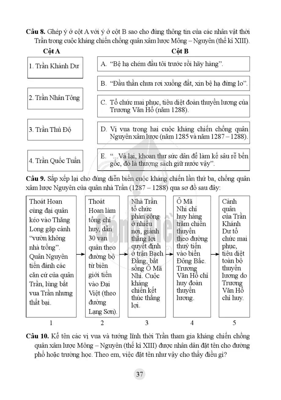 Bài 17. Ba lần kháng chiến chống quân xâm lược Mông – Nguyên của nhà Trần (thế kỉ XIII)