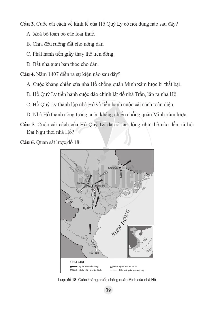 Bài 18. Nhà Hồ và cuộc kháng chiến chống quân Minh xâm lược (1400-1407)