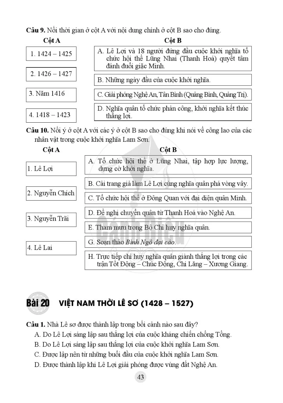 Bài 19. Khởi nghĩa Lam Sơn (1418-1427) 
