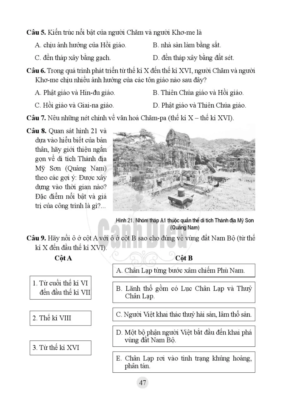 Bài 21. Vùng đất phía nam từ đầu thế kỉ X đến đầu thế kỉ XVI