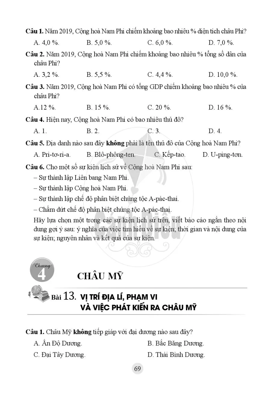 Bài 13. Vị trí địa lí, phạm vi và việc phát kiến ra châu Mỹ