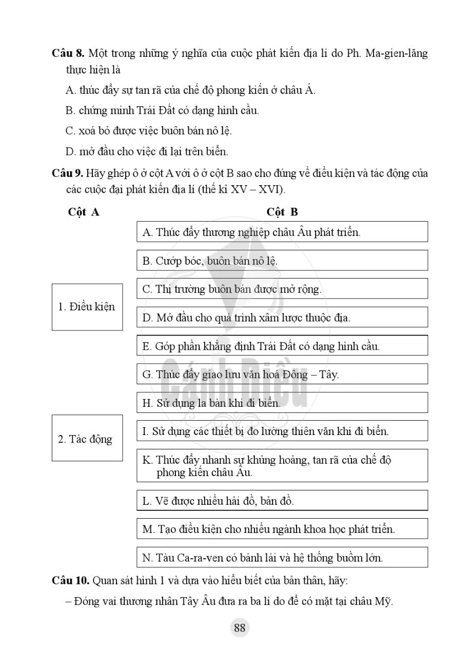 Chủ đề 1. Các cuộc đại phát kiến địa lí thế kỉ XV-XVI